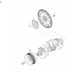 Genuine Bentley Bentayga W12 Crankshaft Pulley (Harmonic Balancer) - 07P105243E