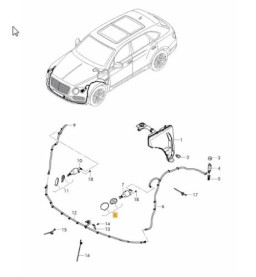 Bentley Bentayga Left Headlight Washer Cover 36A807927
