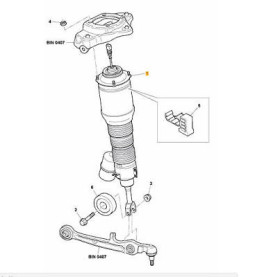 Bentley Continental GT, GTC & Flying Spur Front Right Air Spring Assembly