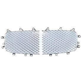 Bentley Continental GT GTC Silver Front Grille Mesh Set 3W0853683 3W0853684