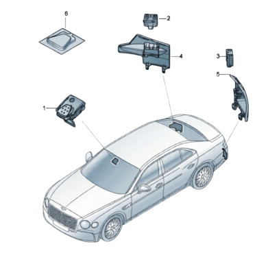 Bentley Bentayga Lane Change Assist Control Unit 4M0907566G
