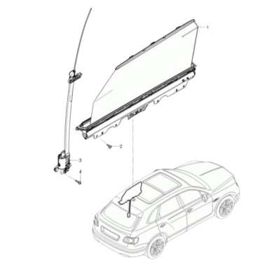 Bentley Bentayga Left Rear Roller Blind Motor 36A861963B