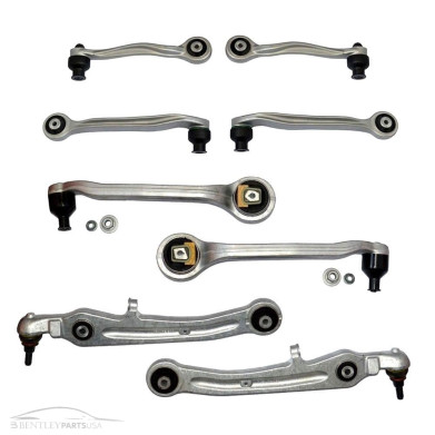 Bentley Continental Gt, Gtc & Flying Spur Front Control Arm Suspension Kit (Set of 8)