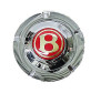 Bentley Arnage Chrome 5 Spoke Wheel Hub Cap with Red Center Cap — PD57156PA